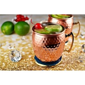 Kangaroo 18oz Mug Hammered Copper Moscow Mule Drinking Cup with Gold Tone Handle